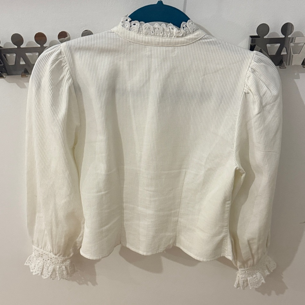 DÔEN Vermont ribbed broderie anglaise cotton shirt - Picture 11 of 16
